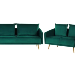 Velvet Sofa Set Emerald Green MAURA