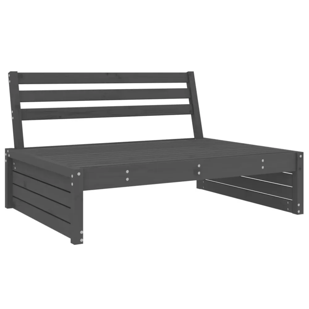 Banco de Jardim Sofá de centro para jardim 120x80 cm pinho maciço cinzento