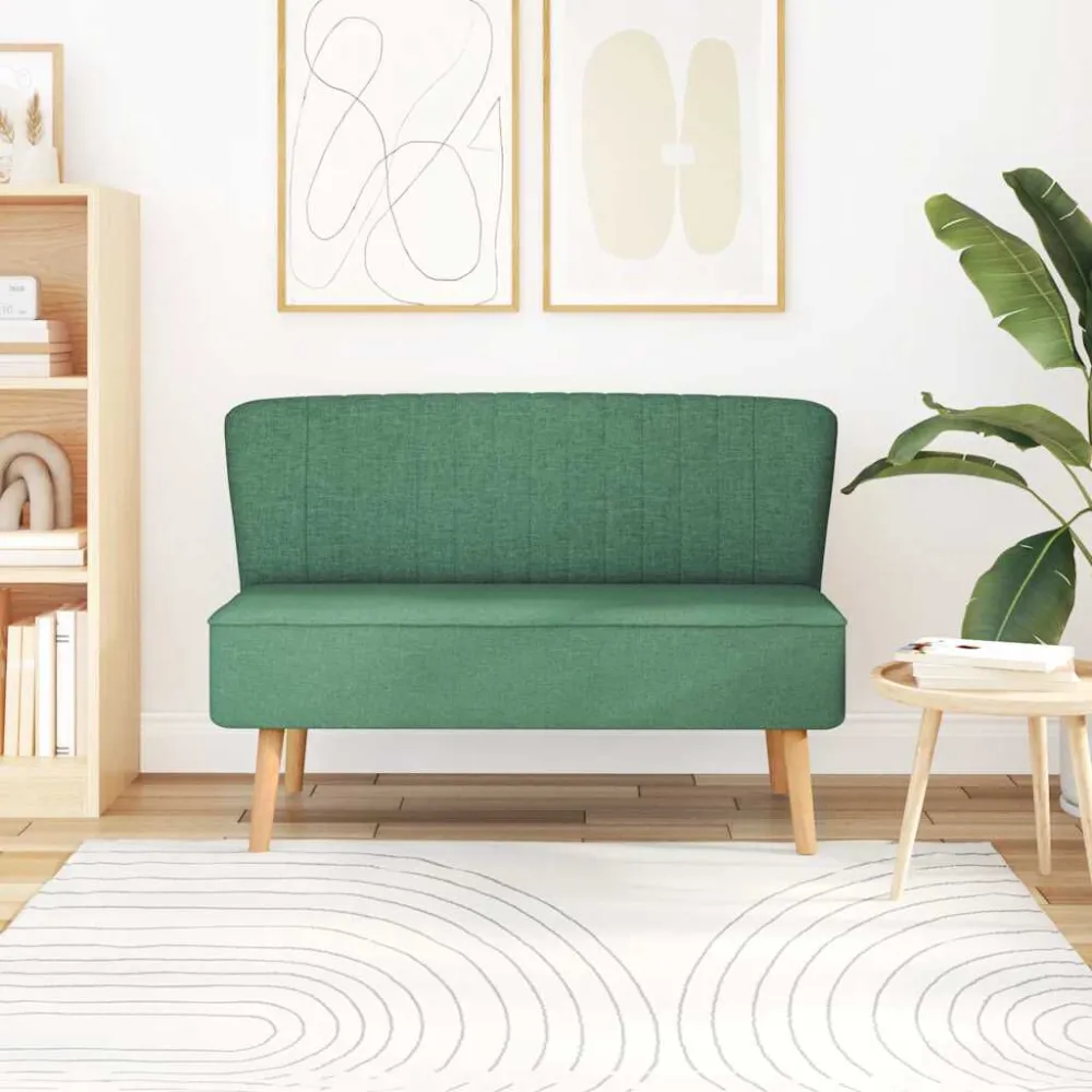 Banco de Jardim Sofá de tecido 117x55,5x77 cm verde