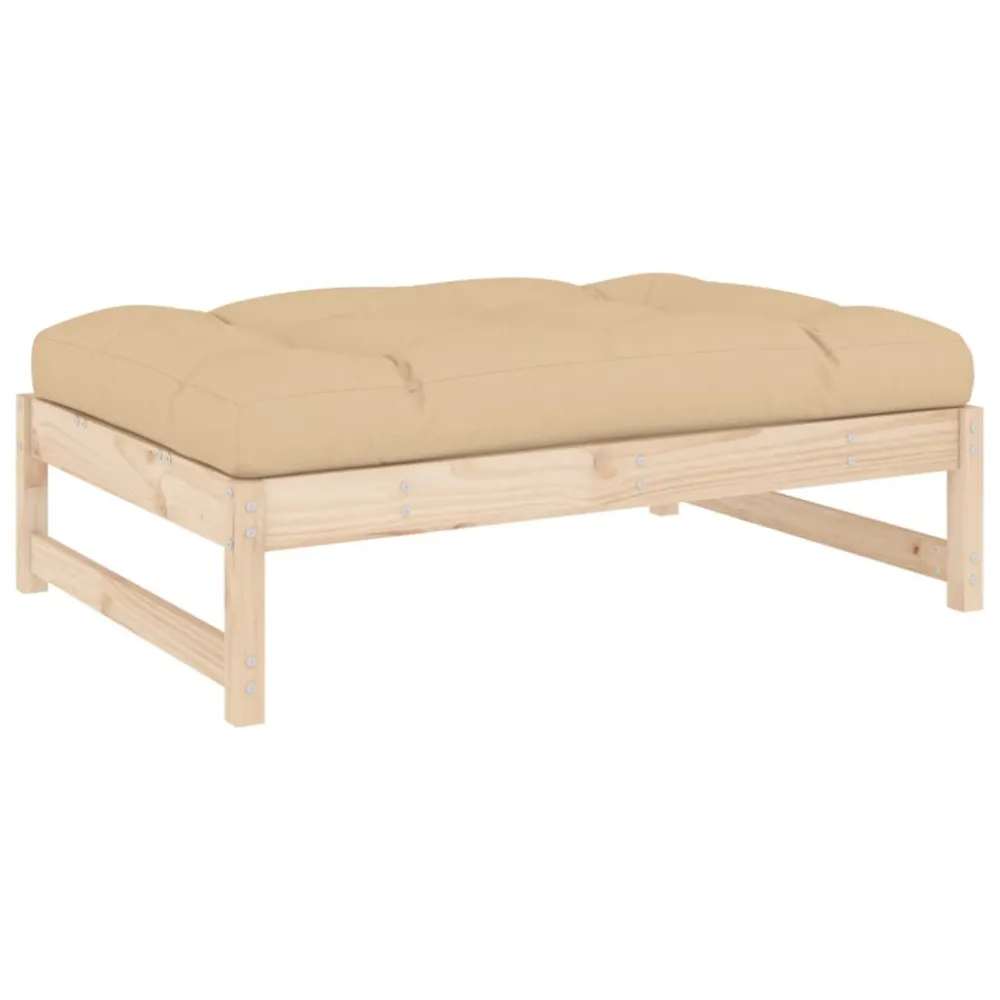 Cadeira de Balanço Apoio de pés para jardim 120x80 cm pinho maciço