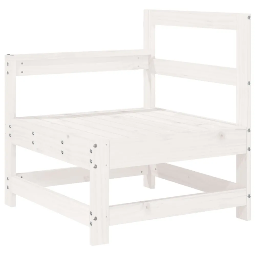 Cadeira de Jardim 4 pcs conjunto sofás de jardim madeira de pinho maciç branco