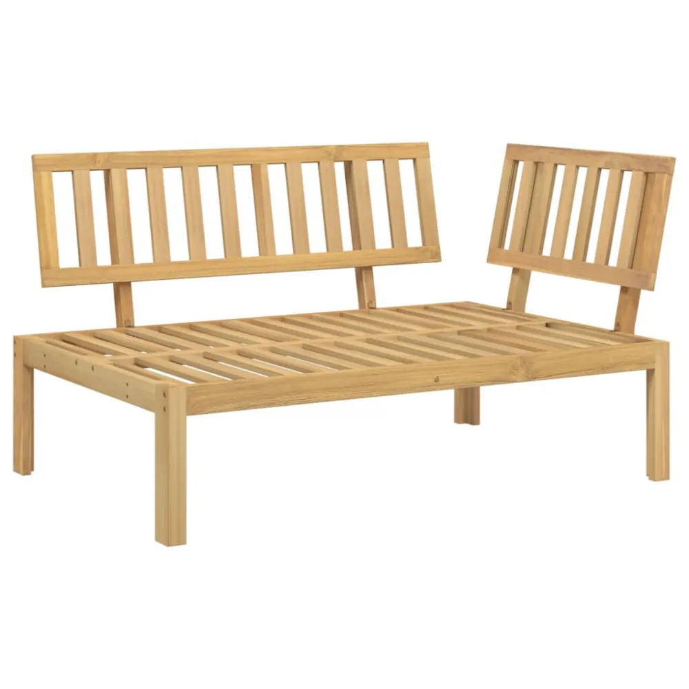 Conjunto Completo de Sofá de canto em paletes para jardim madeira de acácia maciç