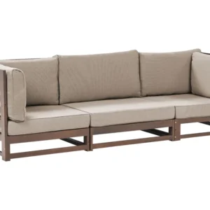 Conjunto Completo de Sofá de jardim TRANI Madeira de acácia com certificado FSC® Castanho apagado