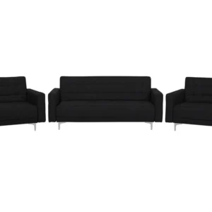 Design Ergonômico e Confortável Conjunto de sofás reclináveis com 5 lugares em tecido cinzento grafite ABERDEEN