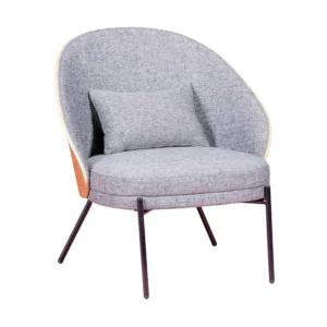 Design Ergonômico e Confortável Poltrona rústica com madeira de freixo genuíno - Earth - Cinza
