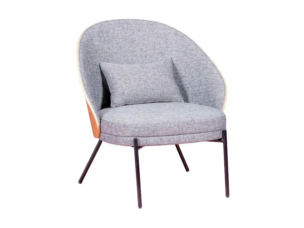 Design Ergonômico e Confortável Poltrona rústica com madeira de freixo genuíno - Earth - Cinza