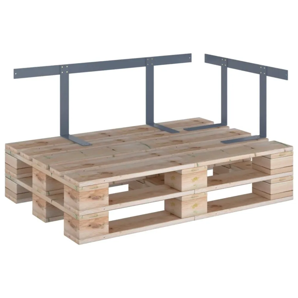 Encosto para sofá de paletes 110 cm ferro cinzento-claro | Resistente à Chuva | Confortável