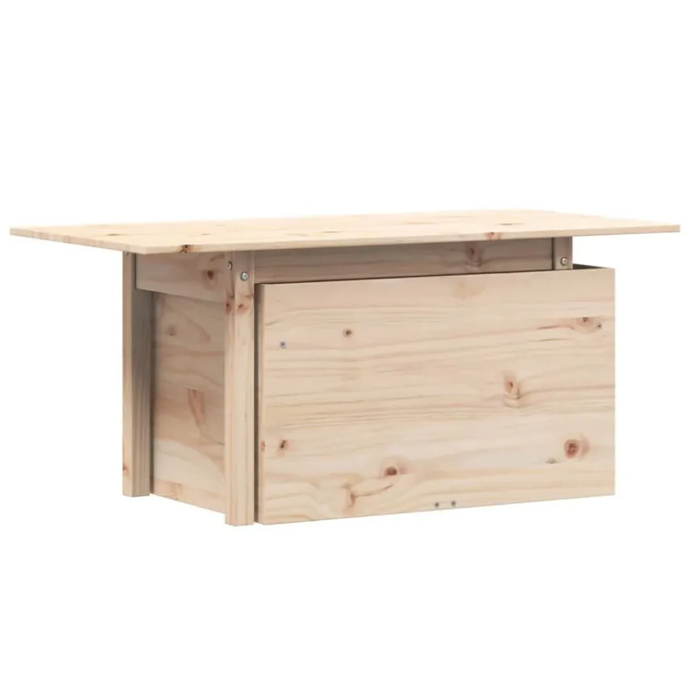 Espreguiçadeira de Exterior Mesa de jardim 100x50x75 cm madeira de pinho maciç