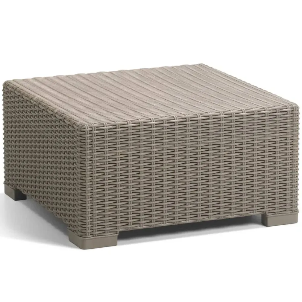 Keter Mesa de exterior California cor cappuccino 198074 com Apoio para Bebidas