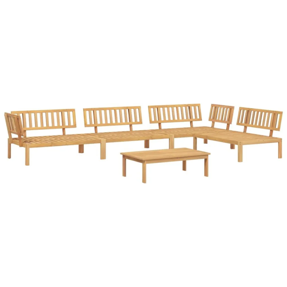 5 pcs conjunto de móveis de paletes para jardim acácia maciç Dobrável e Portátil