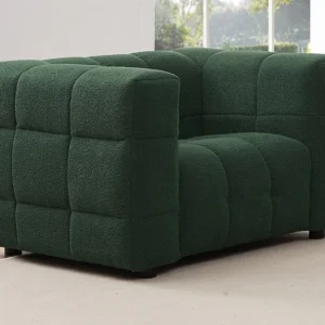 Poltrona tecido bouclé verde LERICI de Pascal Morabito com Revestimento em Textilene