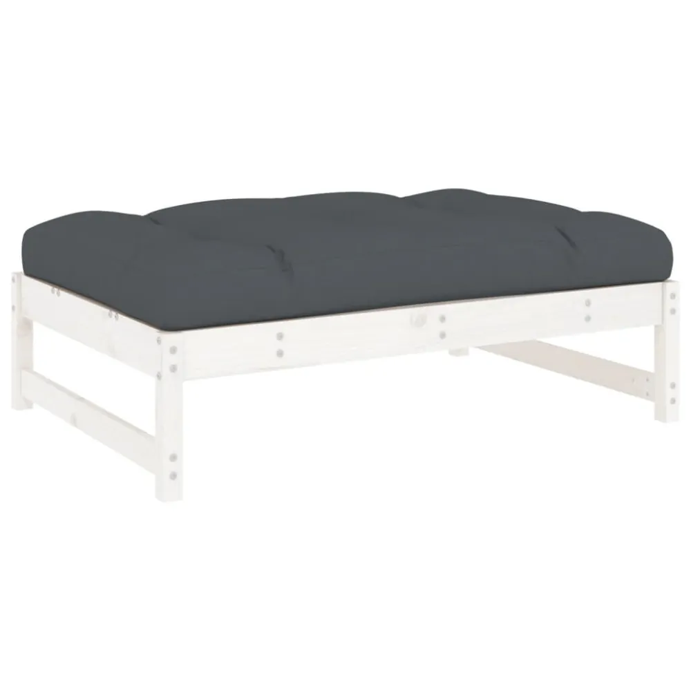 Premium Resistente ao Tempo Apoio de pés para jardim 120x80 cm pinho maciço branco