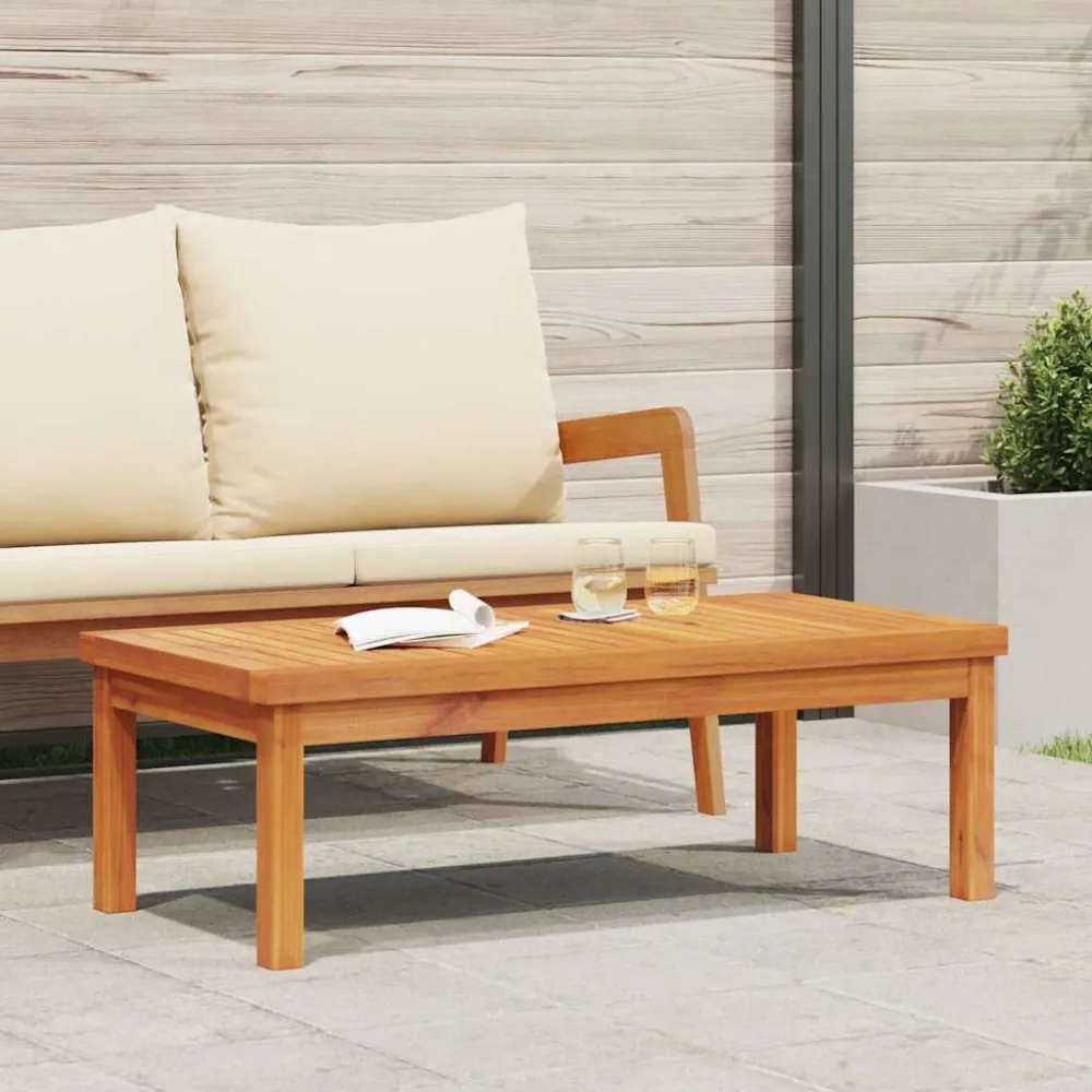 Puf de Exterior Mesa de centro 100x50x33 cm madeira de acácia maciç