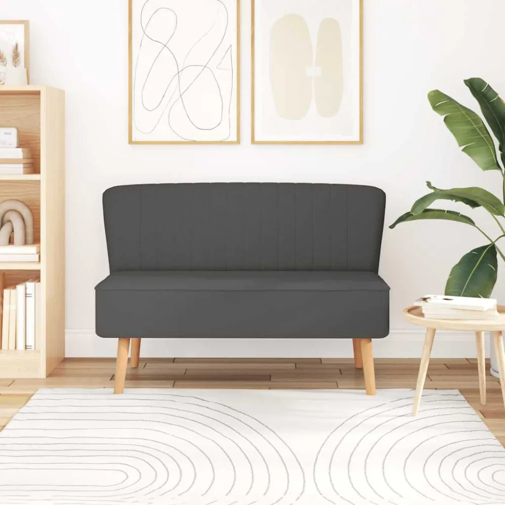 Sofá tecido 117x55,5x77 cinzento-escuro com Encosto Ajustável