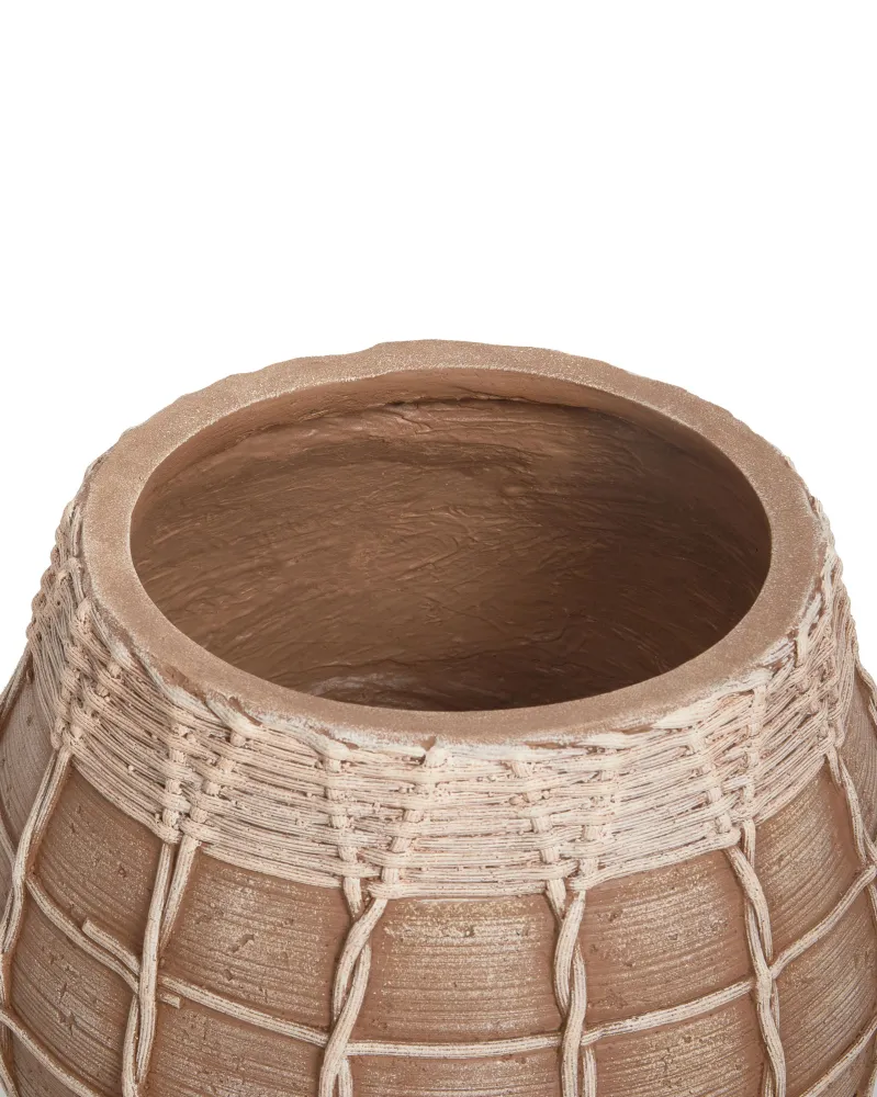 Elevated Plant Pot DARMERA Ceramic Light Caramelo