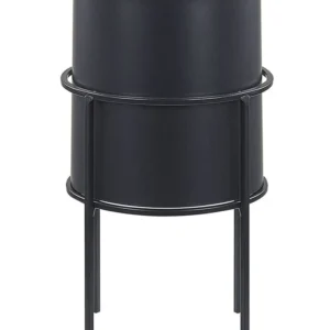 Elevated Plant Pot MILEA Metal Negro