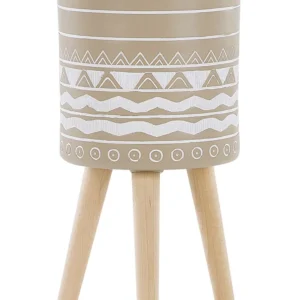 Elevated Plant Pot MILINA Ceramic Cor creme