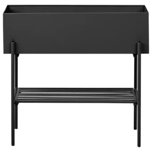 Elevated Plant Pot VINCA Metal Preto