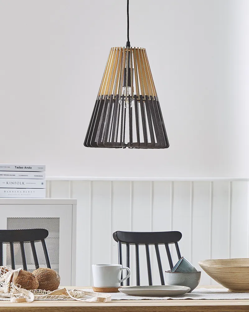 Pendant Lamp Light Wood Negro CAVALLA