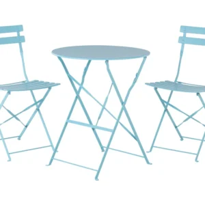 Steel Garden Bistro Set Azul FIORI