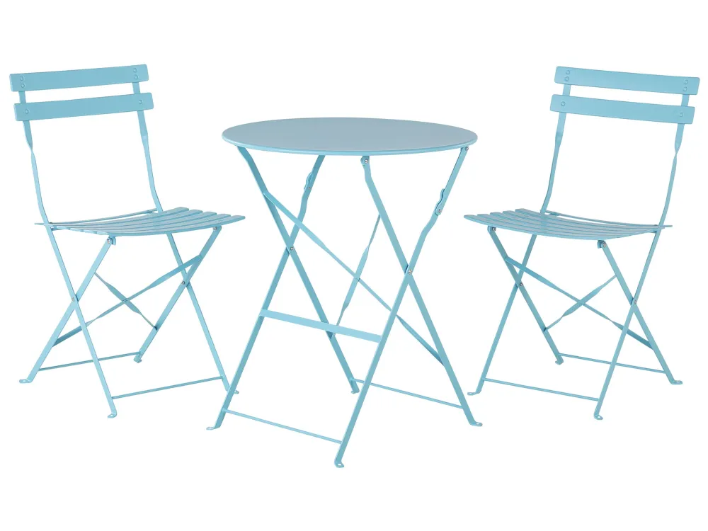 Steel Garden Bistro Set Azul FIORI