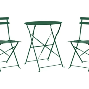 Steel Garden Bistro Set Dark Oliva FIORI