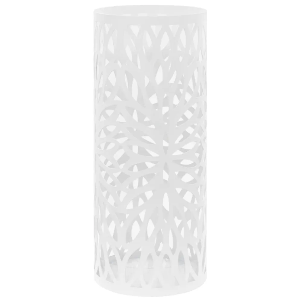 Suporte para guarda-chuvas com folhas em ço branco para Quarto de Casal