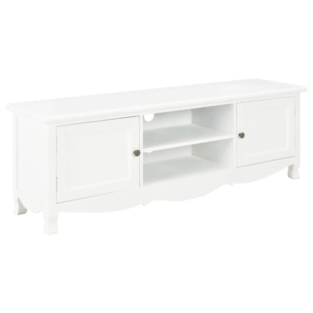 Banco para Arcade Móvel de TV 120x30x40 cm madeira branco
