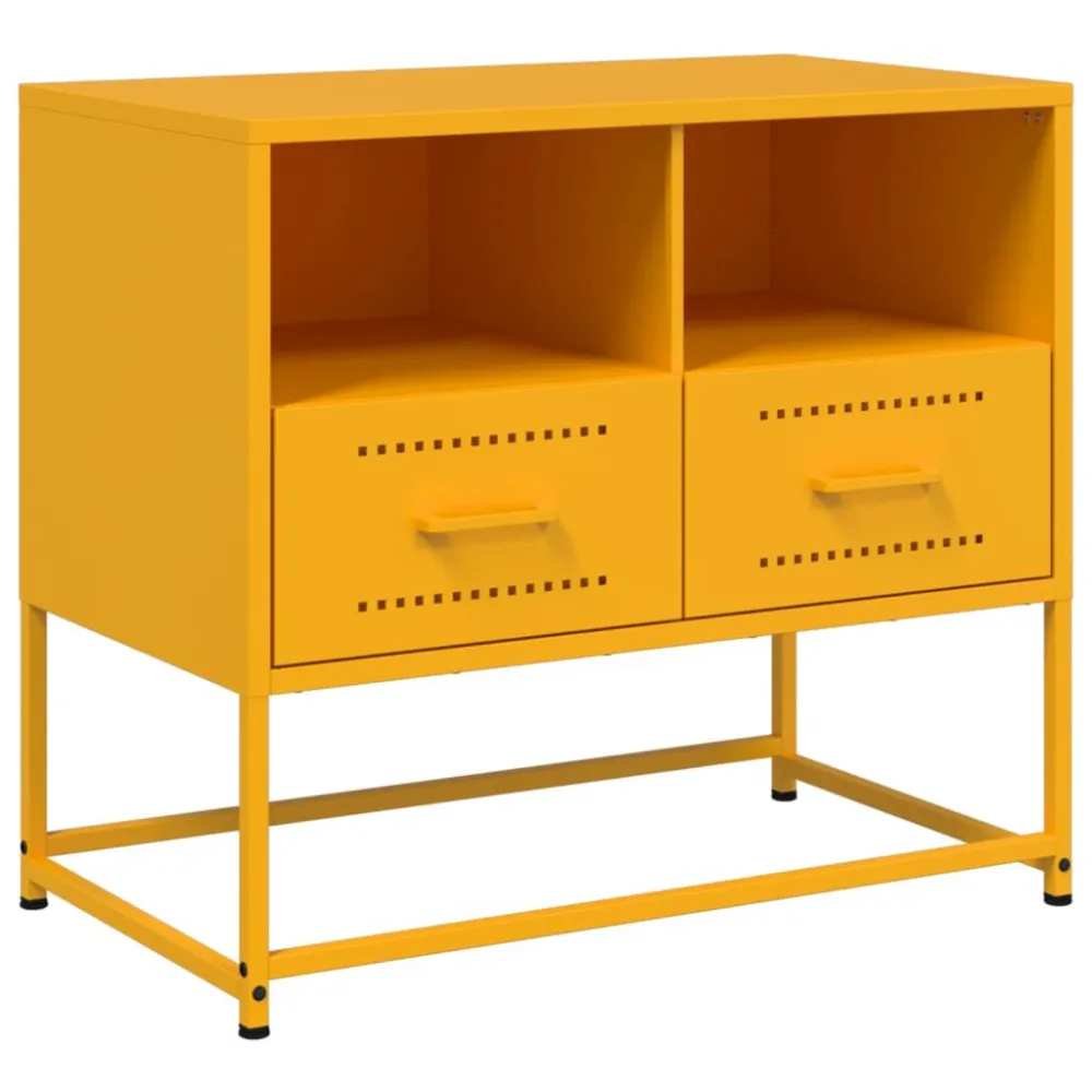 Banco para Arcade Móvel de TV 68x39x60,5 cm ço amarelo mostarda