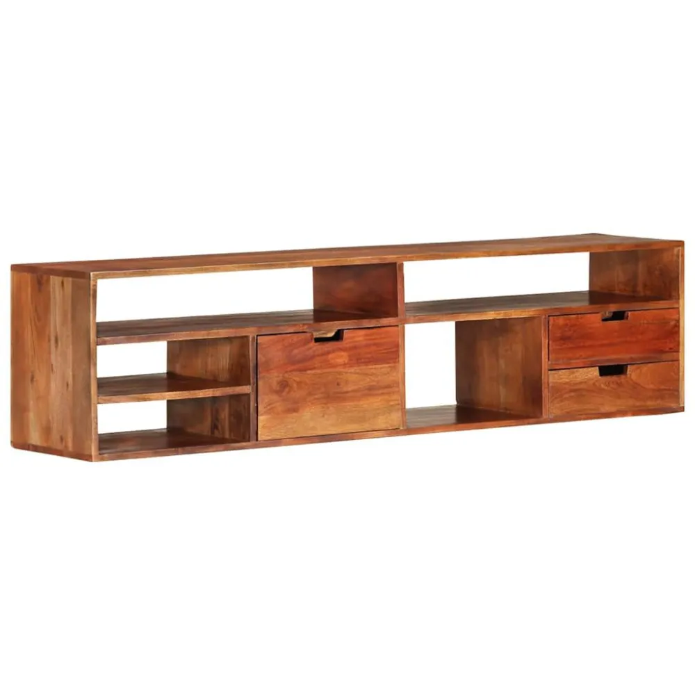 Ergonômico de Alta Qualidade Móvel de TV 140x30x35 cm madeira de acácia maciç