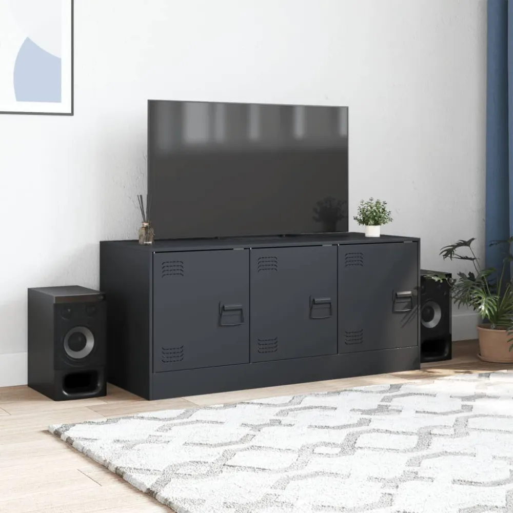 Estante para Jogos Móvel de TV 99x39x44 cm ço antracite