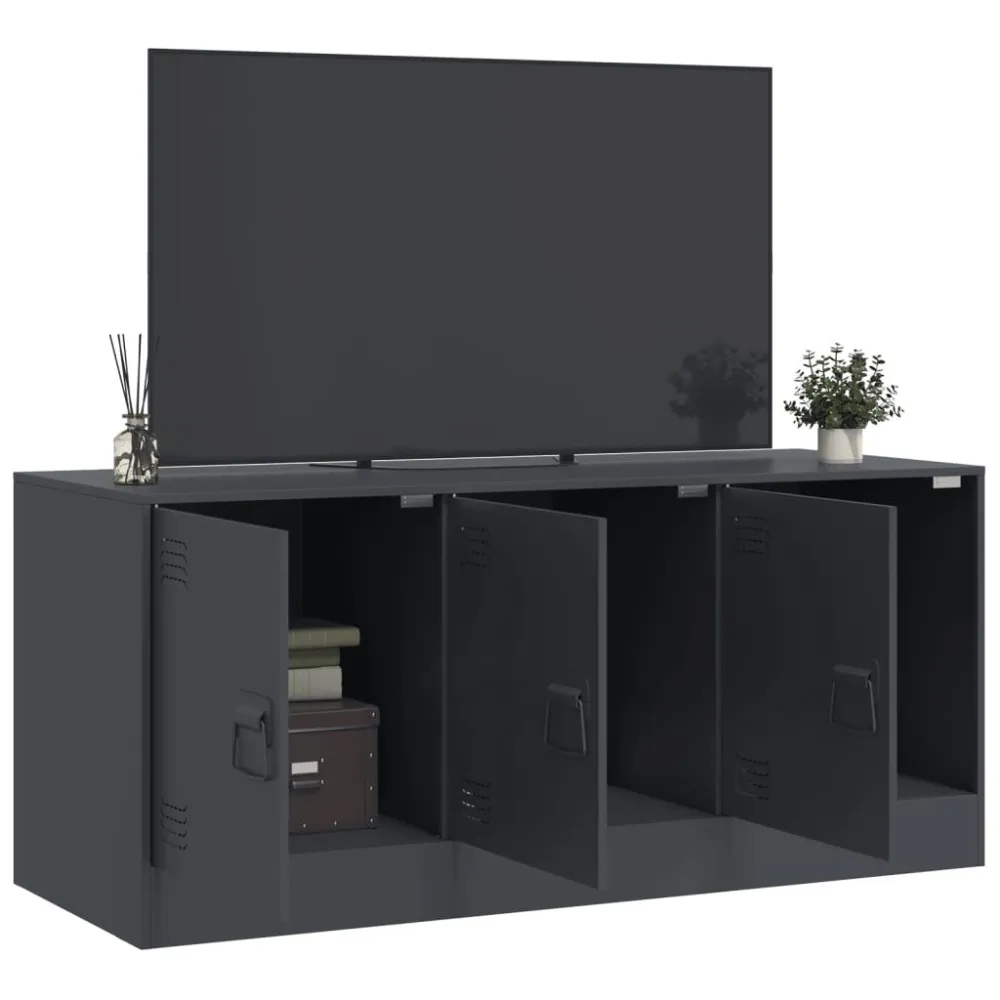 Estante para Jogos Móvel de TV 99x39x44 cm ço antracite