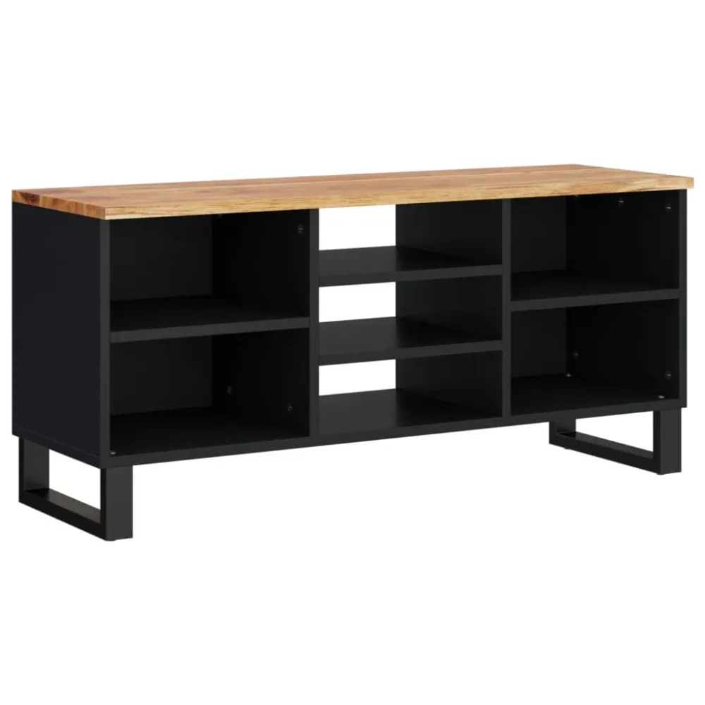 Móvel de TV 100x33x46 cm acácia maciç/derivados madeira Montagem em 1 Hora