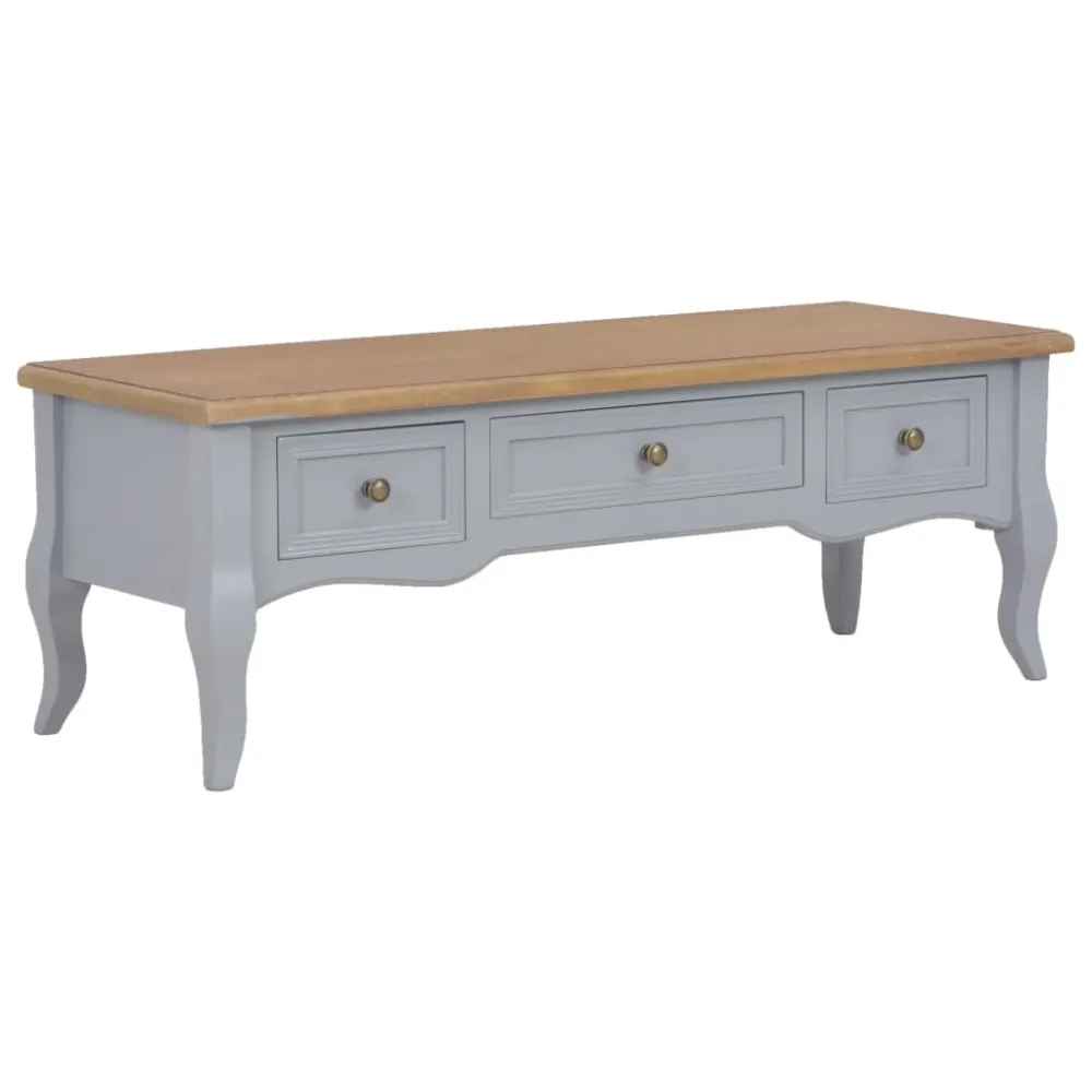 Móvel de TV 100x35x35 cm madeira cinzento com Regulagem de Altura