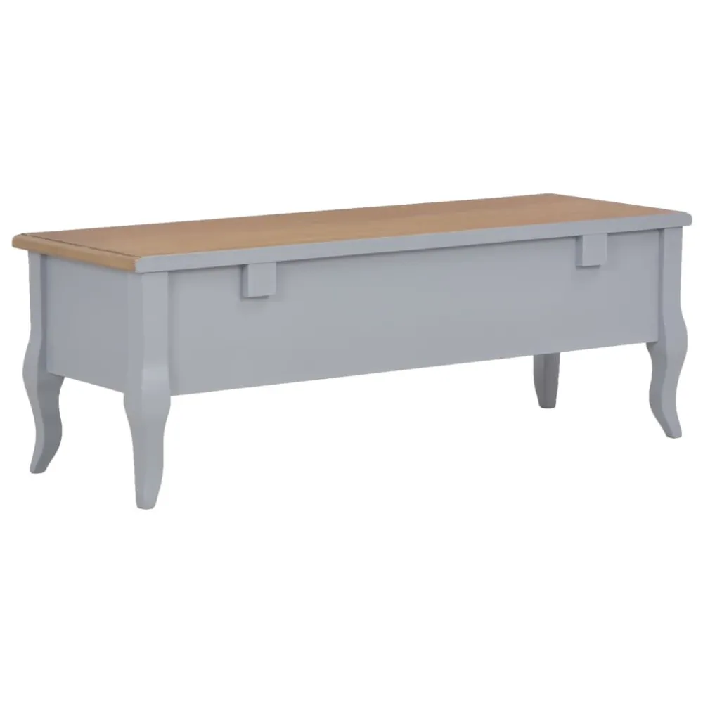 Móvel de TV 100x35x35 cm madeira cinzento com Regulagem de Altura