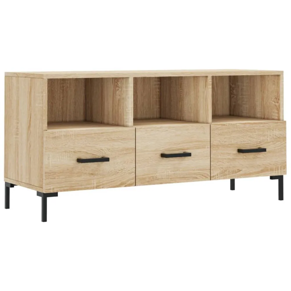 Móvel de TV 102x36x50 cm derivados de madeira carvalho sonoma para Gamers