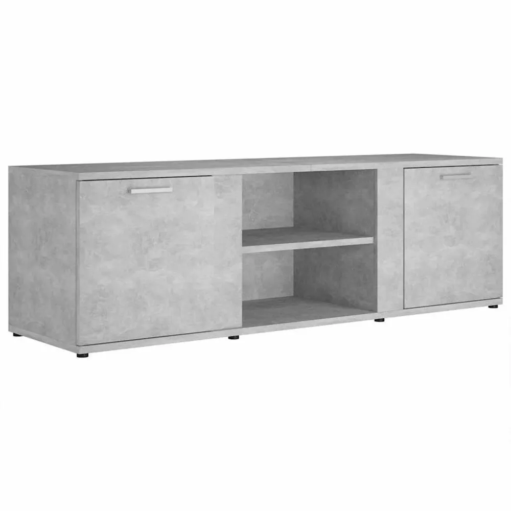 Móvel de TV 120x34x37 cm derivados de madeira cinzento cimento - Design Modular e Ajustável