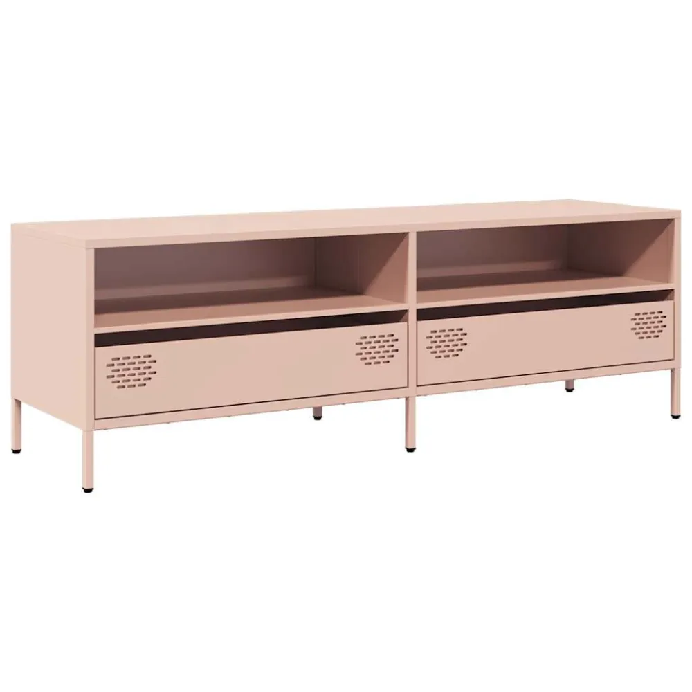 Móvel de TV 135x39x43,5 cm ço laminado gélido rosa