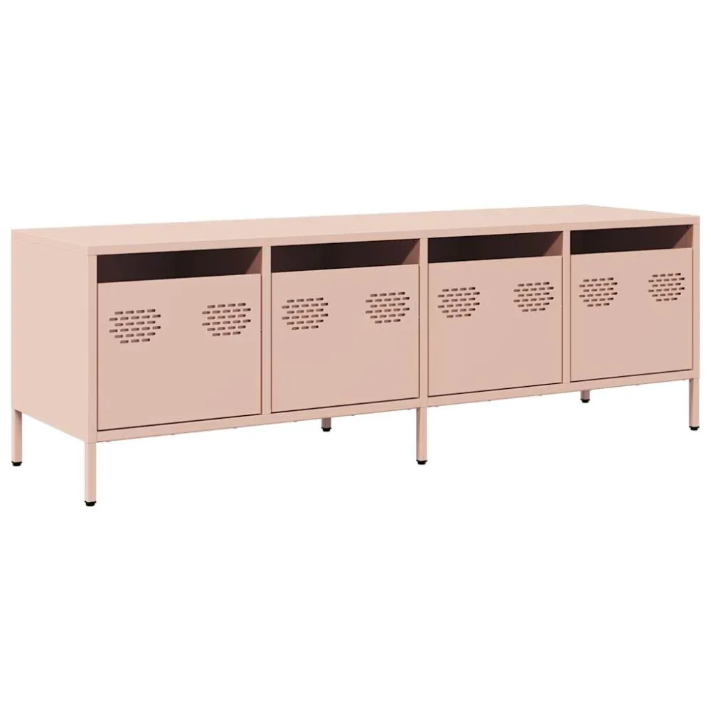 Móvel de TV 135x39x43,5 cm ço laminado gélido rosa