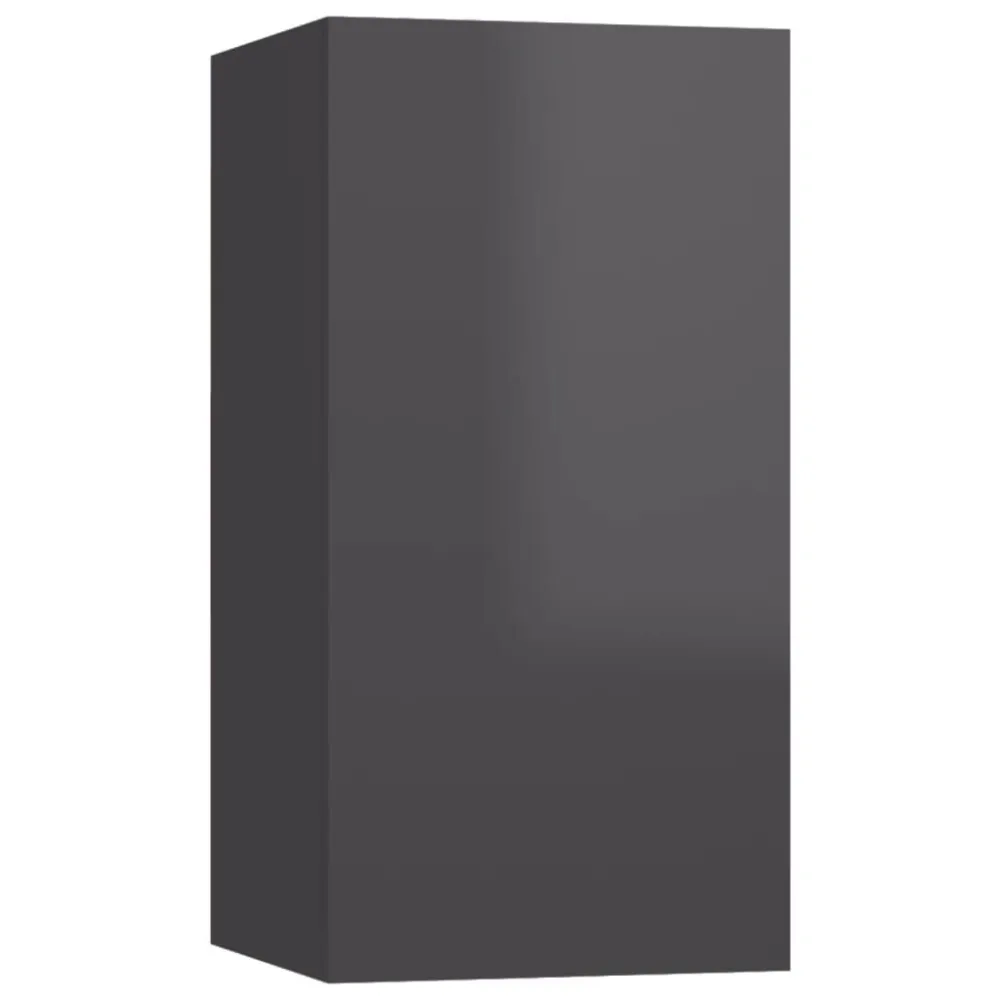Móvel de TV 30,5x30x60 cm derivados madeira cinzento luminoso