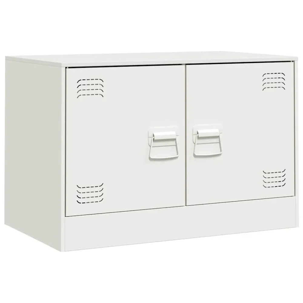 Móvel de TV 67x39x44 cm ço branco com Fios Organizados