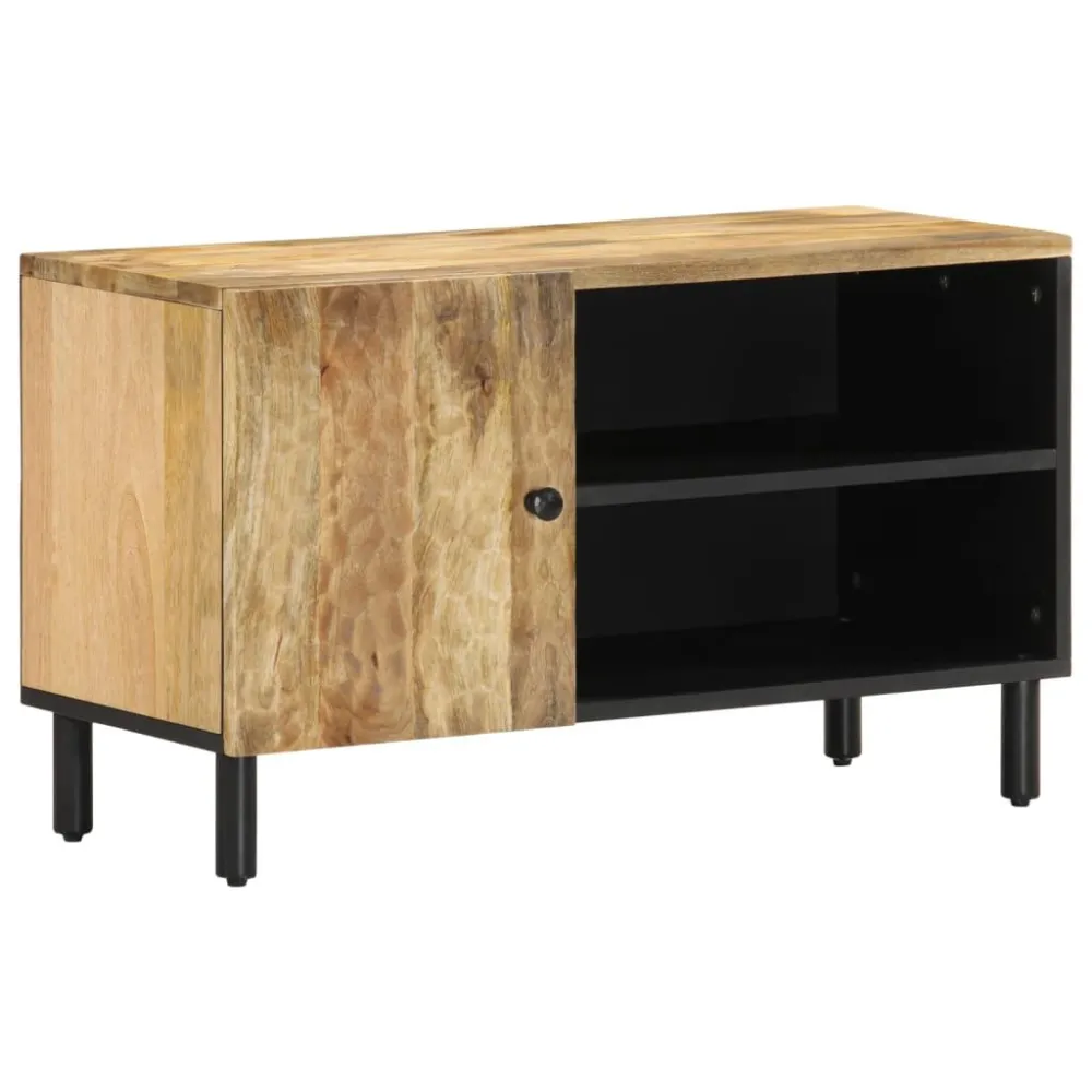 Móvel de TV 80x31x46 cm madeira de mangueira maciç - Design Modular e Ajustável
