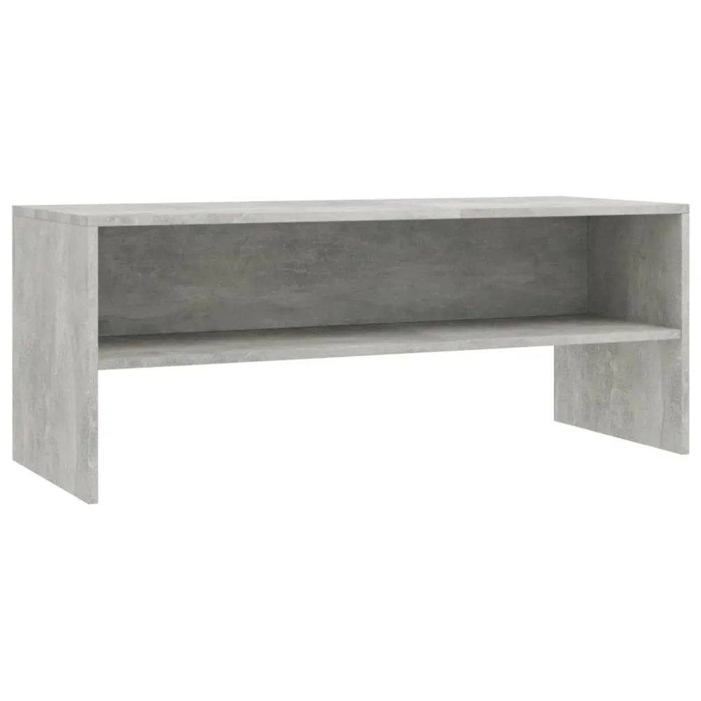 Móvel para TV 100x40x40 cm derivados de madeira cinzento cimento com Regulagem de Altura