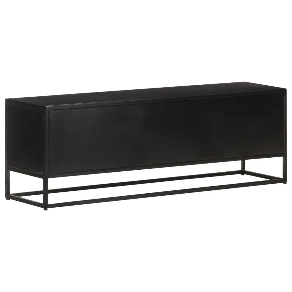 Móvel para Console Móvel de TV 120x30x40 cm madeira de mangueira áspera