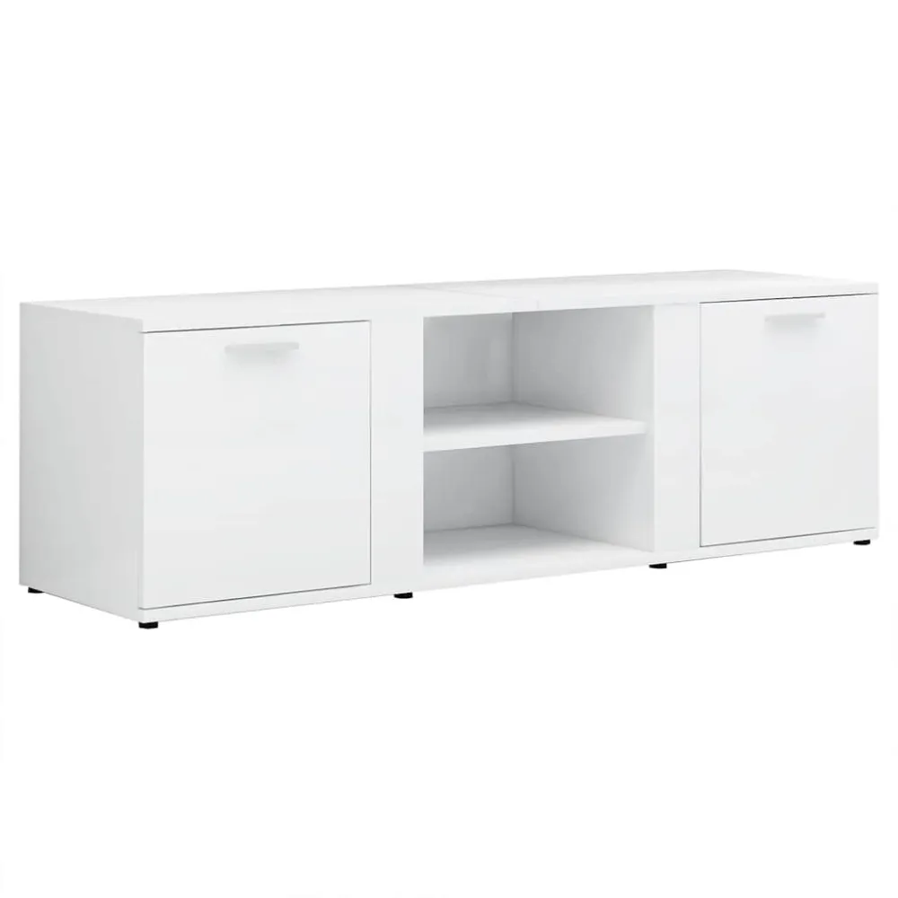 Móvel para Console Móvel de TV 120x34x37 cm derivados de madeira branco radiante