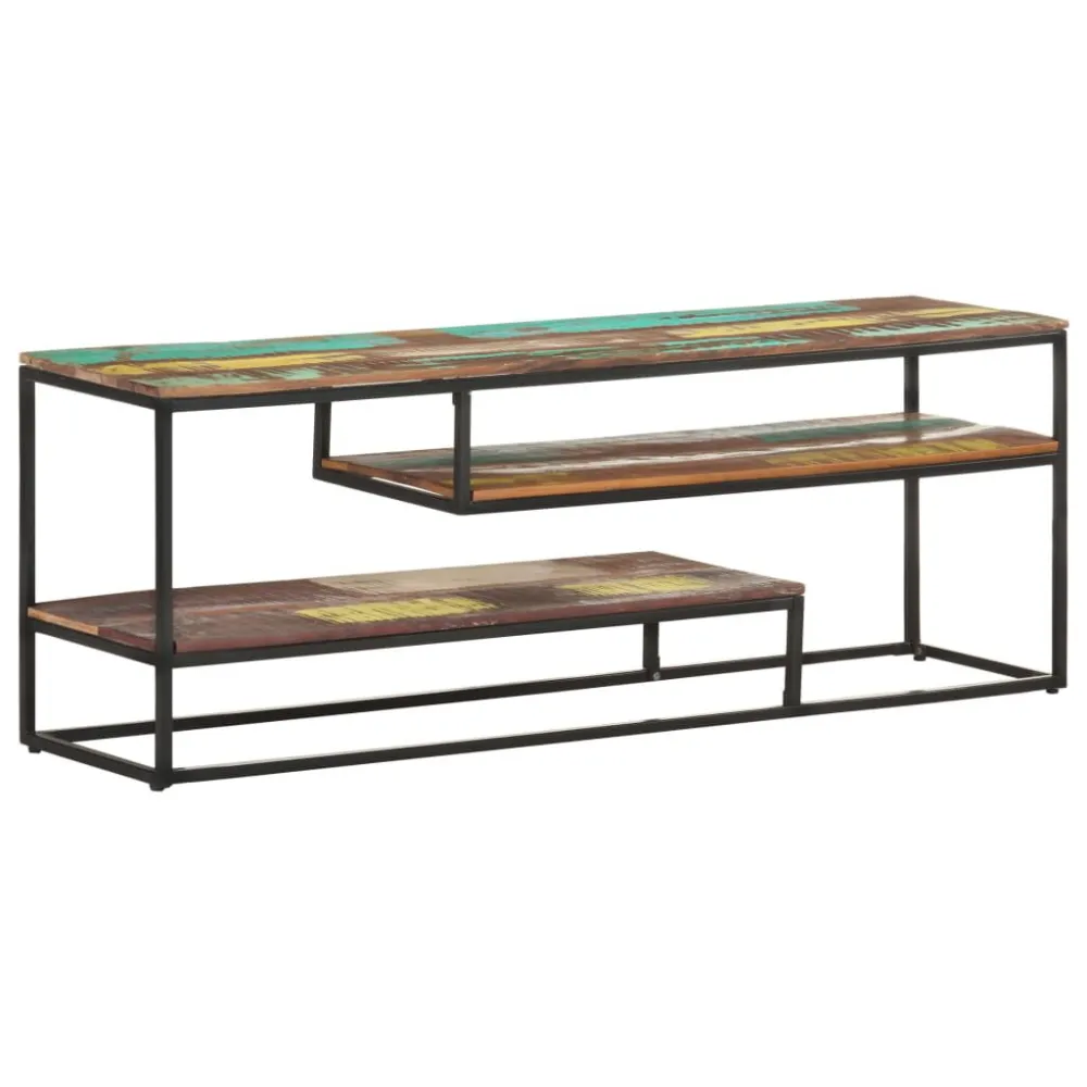 Móvel para Console Móvel de TV 130x30x45 cm madeira recuperada maciç