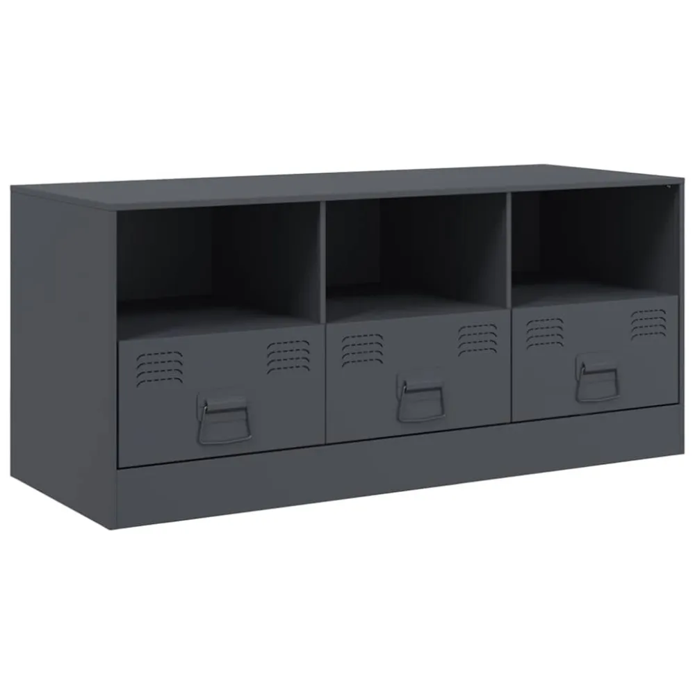 Móvel para Console Móvel de TV 99x39x44 cm ço antracite