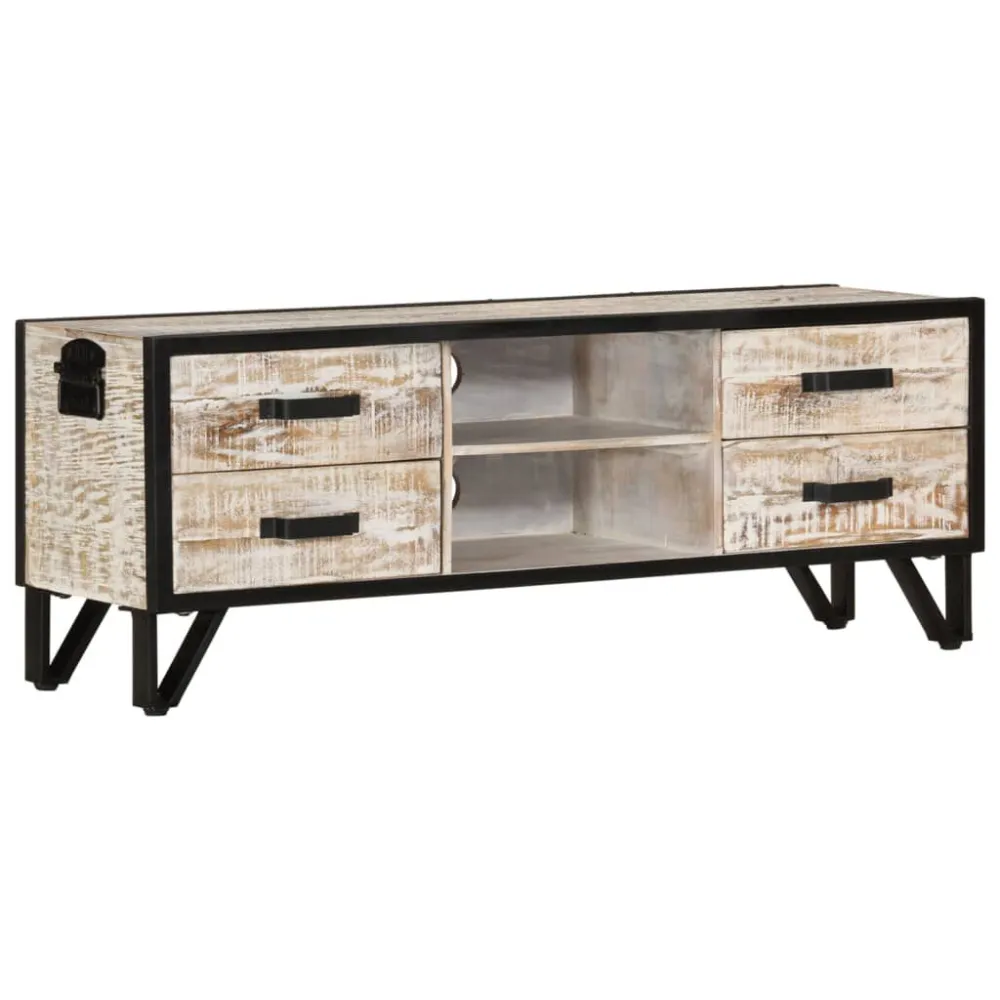 Resistente para Ambientes de Lazer Móvel de TV 110x30x41 cm madeira de acácia maciç