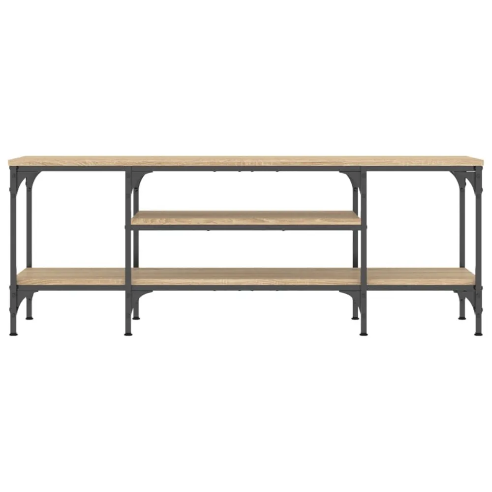 Resistente para Ambientes de Lazer Móvel de TV 121x35x45cm derivados madeira/ferro carvalho sonoma