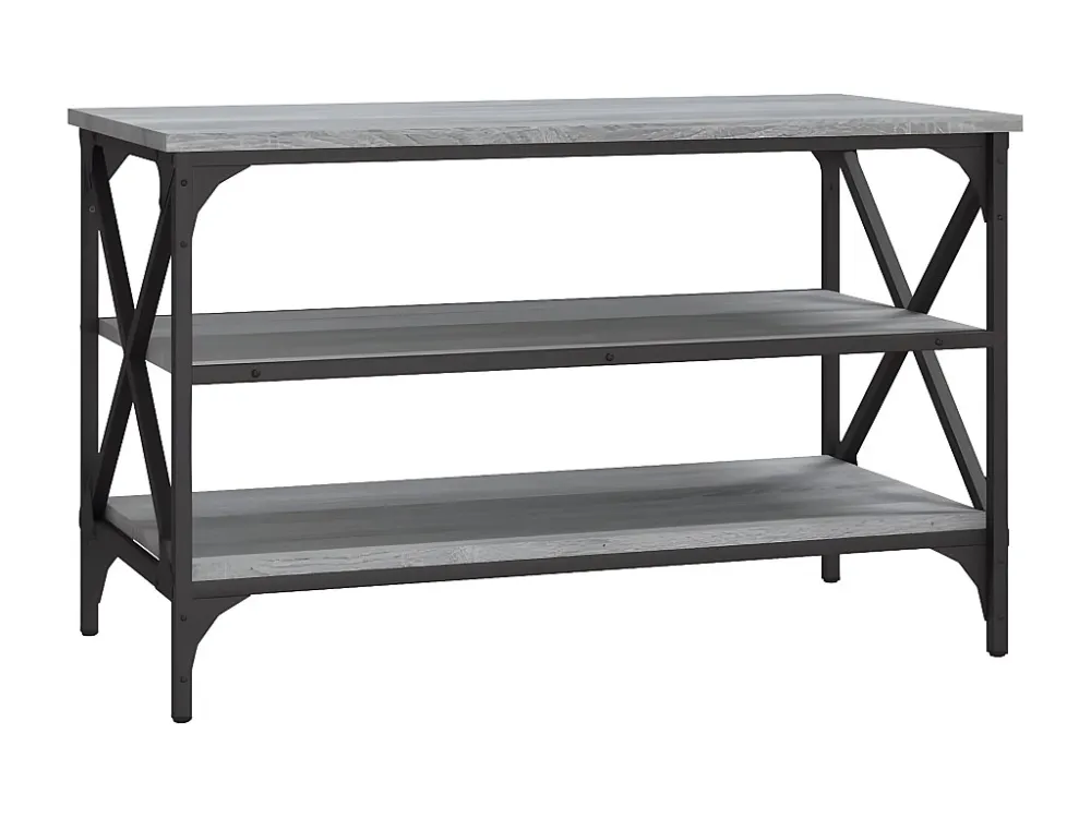 Resistente para Ambientes de Lazer Móvel de TV 80x40x50 cm derivados de madeira cinzento sonoma